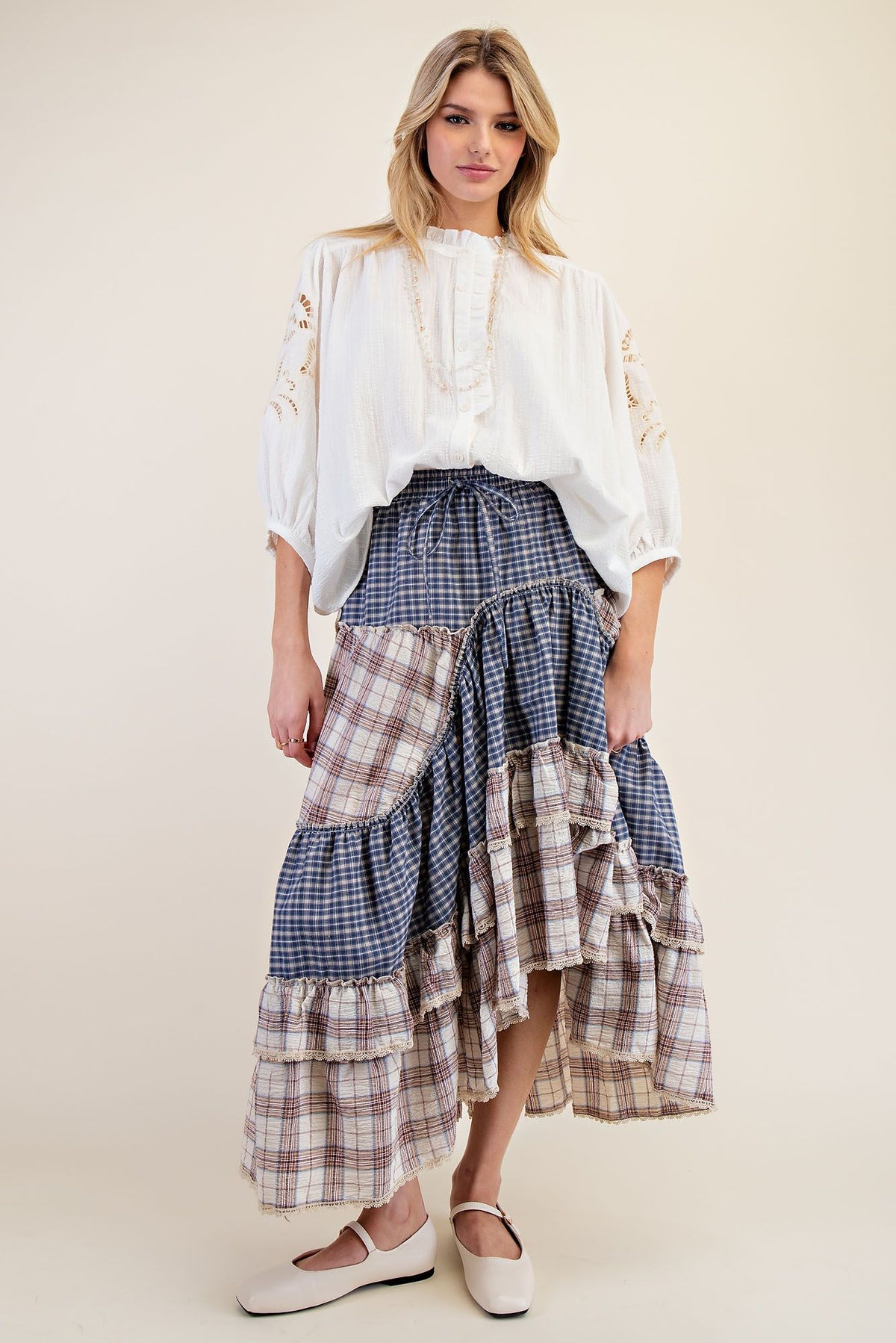 Aubrey Vintage Plaid Skirt