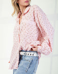 Floral Print Gauze Button Down
