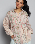 Spring Blossom Crochet Button Down