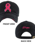 Pink Ribbon Vintage Baseball Cap