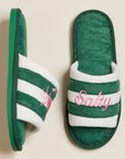 Salty Crab Embroidered Slippers