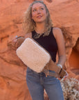 Sherpa and Suede Belt Bag