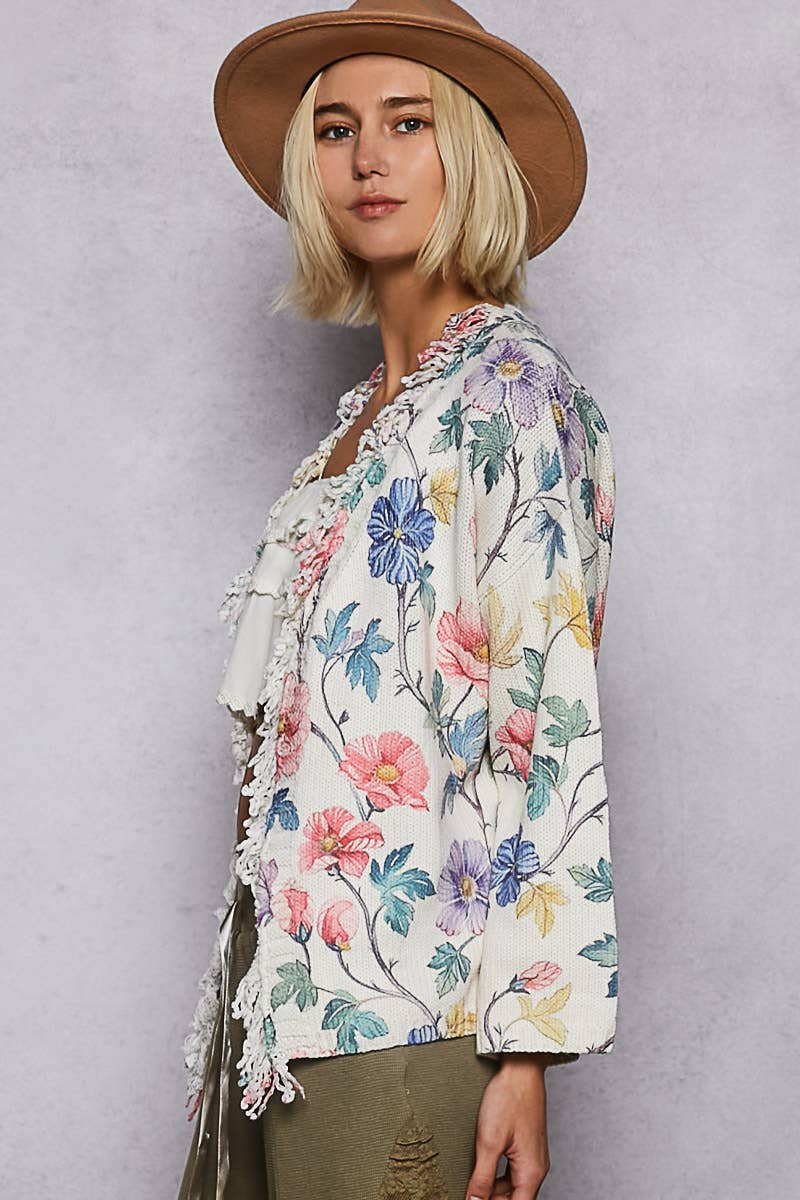 Jasmine Floral Sweater Cardigan
