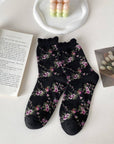 Rufia Vintage Floral Lace Pattern Socks