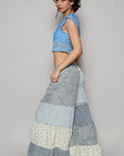 Blissful Patched Wide-Leg Pants