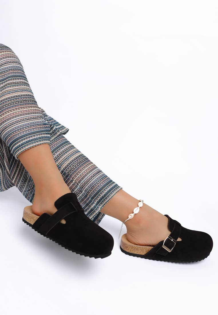 Mesa Buckle Slip-On Mules
