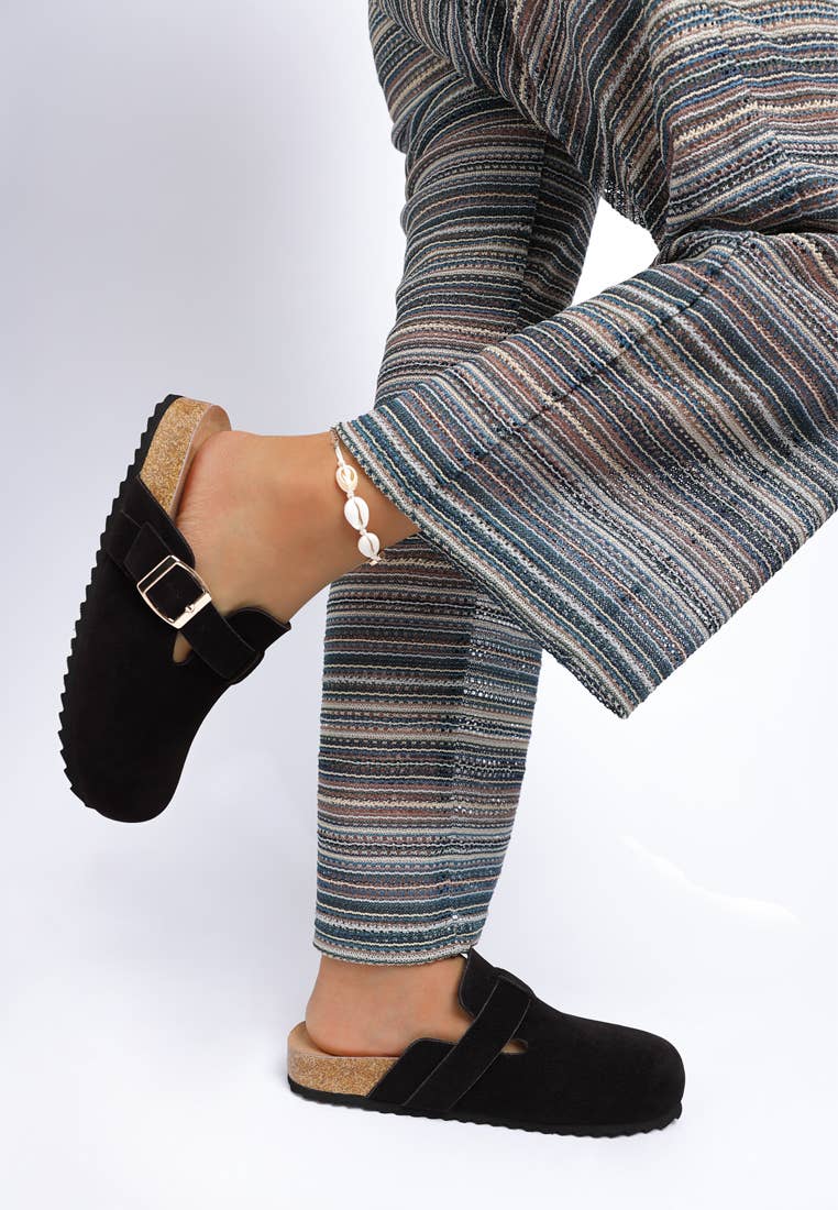 Mesa Buckle Slip-On Mules
