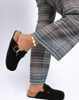 Mesa Buckle Slip-On Mules