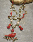 Golden Cardinal Layered Necklace