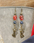 God Bless America Land That I Love Dangle Drop Earrings