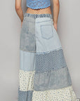 Blissful Patched Wide-Leg Pants