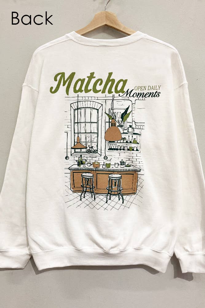 Matcha Cafe Graphic Sweatshirt