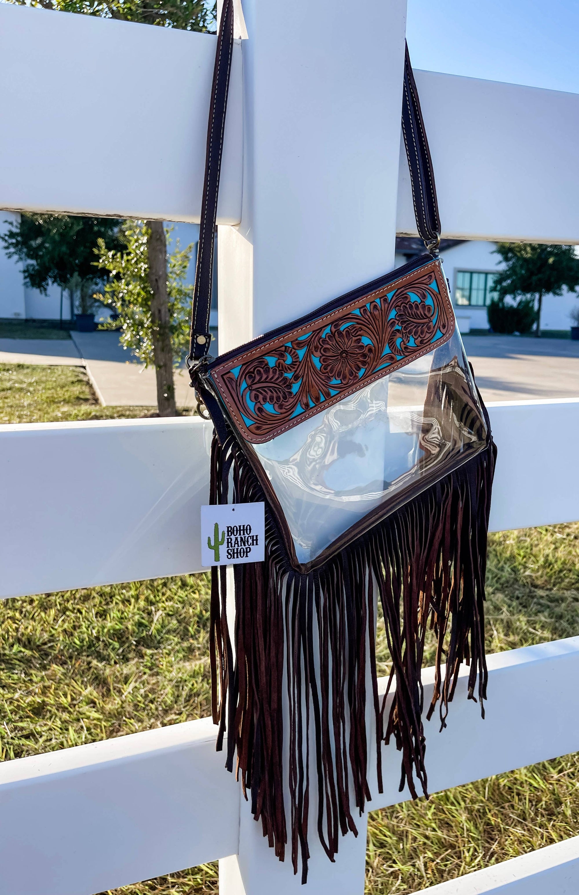 Western Boho Concert Clear Crossbody