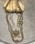 Shades Of All Natural Flower Layered Necklace