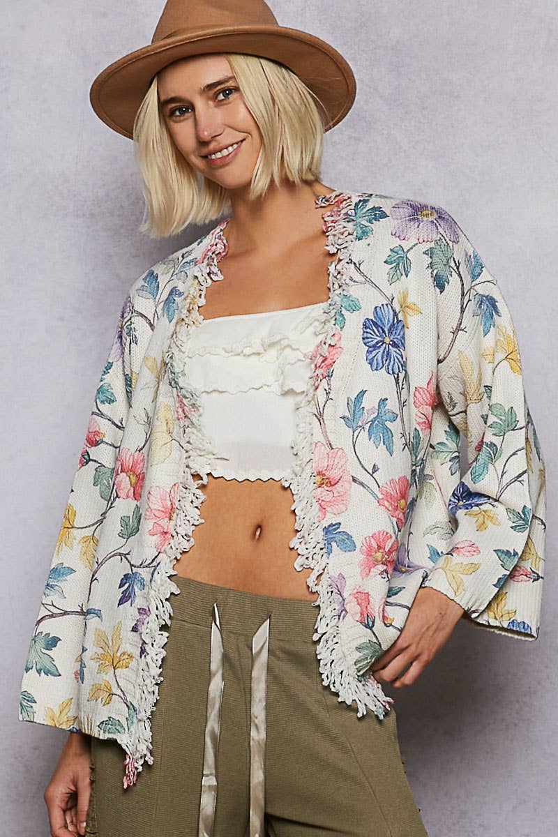 Jasmine Floral Sweater Cardigan