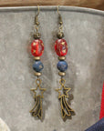 God Bless America Land That I Love Dangle Drop Earrings