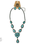 Western stone concho necklace set